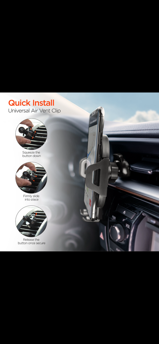 RoadGrip™ – Stabil Mobilhållare för Bil (360° Justerbar)